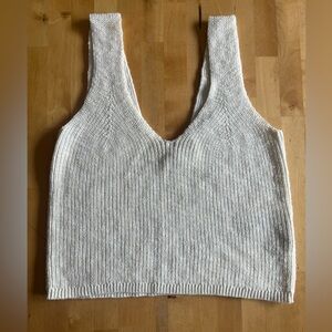 Madewell Parkwood Sweater Tank Bright Ivory XS NWT